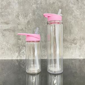 Gobelet en acrylique pré-percé pour enfants, 10 oz, style boule à neige, et tasse à bec incassable, durable, moderne, bicolore, à double paroi, 15 oz, en provenance de notre entrepôt américain. - Product Image 4