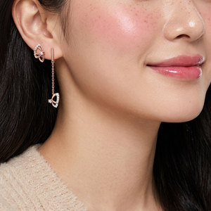 Tremendous Quality Daily Wearing Handmade Exquisite <b>Earring</b> Jewelry 18K <b>Solid</b> Rose Gold Shiny Real Natural Diamond Drop <b>Earrings</b> - Product Image 3