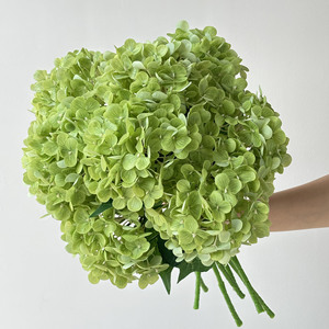 Haiyi <b>Artificial</b> <b>Hydrangea</b> Flowers Silk Flower 72 Petals Single Stem For Home Wedding Decorations - Product Image 3