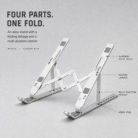 Support d'ordinateur portable pliable en alliage d'aluminium, réglable et portable, pour bureau