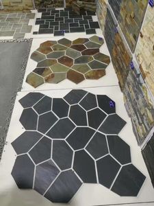 Đen <span class=keywords><strong>Slate</strong></span> DIY điên lát đá hình dạng bất thường đá tự nhiên ngẫu nhiên sàn gạch cho khách sạn biệt thự antacid Chống xói mòn - Product Image 2