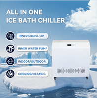 Bañera de Terapia de Inmersión en Frío Portátil de 1HP y 220V con Enfriador y Calentador, Filtro Wifi y Enfriador de Agua para Baño