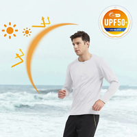 Camiseta de Manga Larga con Protección Solar UPF 50+, Secado Rápido, Transpirable, Personalizada, con Cierre de Cremallera, para Hombre, para Actividades al Aire Libre de Verano
