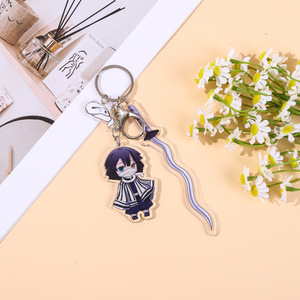 Amuletos de plástico personalizados transparentes, llavero de acrílico con holograma epoxi con purpurina transparente, llavero de acrílico bonito al por mayor - Product Image 3