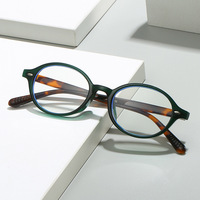 Montures de lunettes vintage inspirées du streetwear coréen, anti-lumière bleue, à motif géométrique, monture carrée intégrale, forme ovale, verres en PC