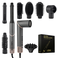 Kit d'outils multi-styler professionnel 8-en-1, 110000RPM, poignée pliable ionique, sèche-cheveux haute vitesse avec affichage numérique