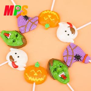 Sucettes de citrouille pour Halloween, 12 pièces, amusantes, créatives, amusantes, en vrac, bonbons de crâne <span class=keywords><strong>effrayant</strong></span> - Product Image 2