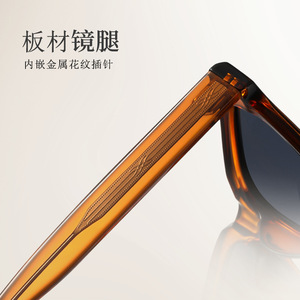 Wanda Lunettes de soleil carrées rétro polarisées UV400 Protection solaire pour hommes s31248 - Product Image 4