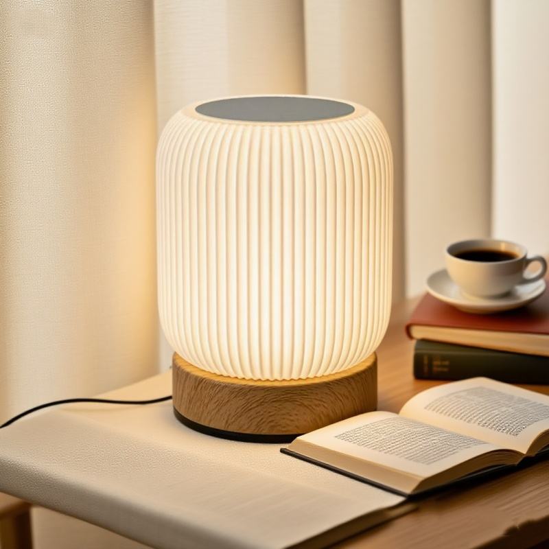 RGB Wood Texture Smart LED Light Bar | Touch & Remote Control, Dimmable, OLED Display, Wi-Fi Enabled, Works with Android/App for TV Ambiance (Kuwait)