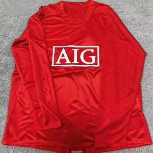 Maillots de football vintage Manchester United 0708, rouge, manches longues, numéro <span class=keywords><strong>Ronaldo</strong></span> # 7 De Foot Uniforme Polyester Version Thaïlande - Product Image 1