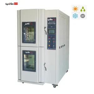 Mesin laboratorium peralatan pengujian dampak kontrol panas dan dingin baterai dua ruang IEC 60068-2-14 ruang uji goncangan termal