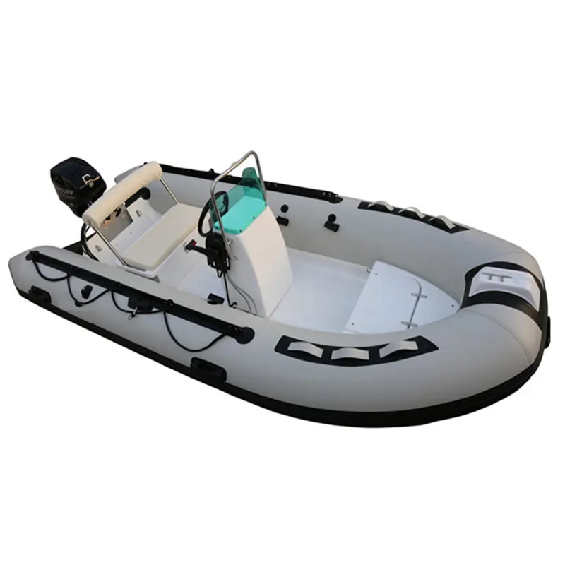 FRP Rib390 Rigid Inflatable Boat with outboard engine/motor Inflatable Rib Tender for sale