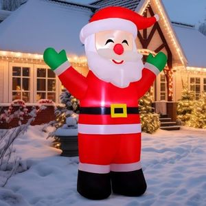 COMIN Inflables navideños de 5,2 pies de altura para exteriores e interiores, decoraciones para césped y jardín, Papá Noel con LED incorporados - Product Image 2
