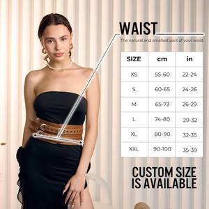 Ceintures larges en <span class=keywords><strong>cuir</strong></span> véritable pour femmes Ceinture de corset Lady Body Cinch Belt Double Buckle Genuine Leather Girls Body Waist Belt - Product Image 6