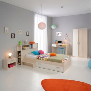 Ensemble de meubles en bois pour chambre d'enfant sur mesure en gros <span class=keywords><strong>avec</strong></span> armoire, <span class=keywords><strong>lit</strong></span>, étagère, table de chevet et <span class=keywords><strong>bureau</strong></span> - Product Image 1