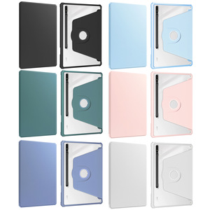 Custodia per <span class=keywords><strong>Tablet</strong></span> <span class=keywords><strong>Samsung</strong></span> <span class=keywords><strong>Galaxy</strong></span> <span class=keywords><strong>Tab</strong></span> S8+ <span class=keywords><strong>S7</strong></span>+ <span class=keywords><strong>S7</strong></span> <span class=keywords><strong>FE</strong></span> 12.4, Rotante con Cover Posteriore Trasparente in Acrilico Cristallino Antiurto - Product Image 4
