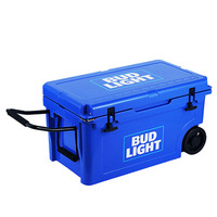 Glacière de pêche extérieure moderne et portable de haute qualité 55QT en PE, étanche, réutilisable, avec maintien de la glace pendant 7 jours, pour le stockage de canettes de vin rayées
