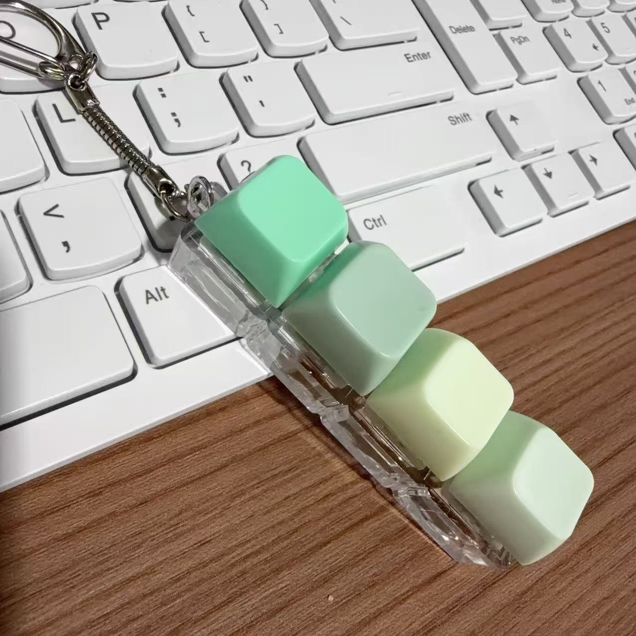 Four-key transparent shell - Green series