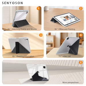 <span class=keywords><strong>Funda</strong></span> Plegable en Forma de Y SYX para Tablet <span class=keywords><strong>iPad</strong></span> 9.7/<span class=keywords><strong>10.2</strong></span>/10.5/10.9/11/12.9/13 Pulgadas, <span class=keywords><strong>Funda</strong></span> Transparente con Ranura para Lápiz - Product Image 6