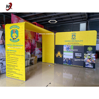 Stand Banner Pop Up Portabel Lipat Berbingkai Aluminium 3*3m untuk Pameran dan Iklan di Pameran Dagang