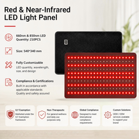 Tapis de luminothérapie rouge grand format pour animaux de compagnie, 210 LED, 540*340mm, chauffant, certifié CE, fournisseur OEM ODM, service personnalisé, corps et mains