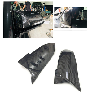 100% Trocken-Carbon-Spiegelabdeckungen im M-Stil für BMW 3er 4er F20 F22 F23 F30 F32 F33 F36 F87 M2 X1 ab 2013 Seiten Spiegel Abdeckungen - Product Image 1