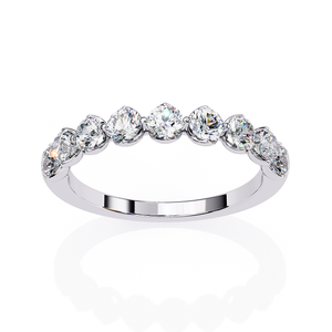 Designer Silver Diamond Band <b>Ring</b> for Women Stylish Finish Simple Daily Wear Jewelry Gift - Product Image 2