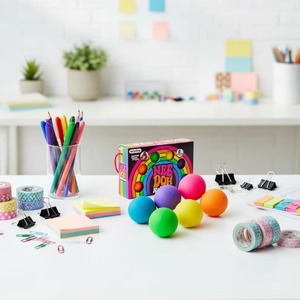 Juego de 6 Bolas Antiestrés Schylling Rainbow Teenie NeeDoh, Éxito de Ventas Transfronterizo - Product Image 6