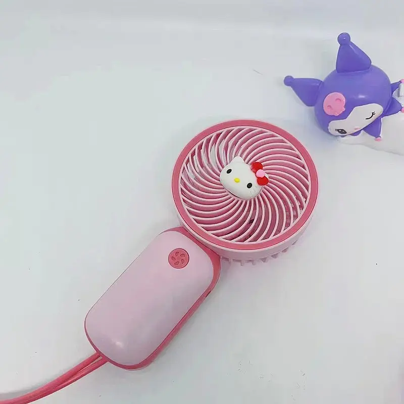 Küçük şarj edilebilir öğrenci hediye katlanabilir el pil elektrikli hello Kitty fanlar kişisel şarj edilebilir Usb Mini Fan