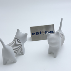 3D Printed Articulated <b>Slinky</b> Cat Flexible Springy Fidget Toy for Stress Relief Customizable Infill Matte Grey Feline Desk Decor - Product Image 3