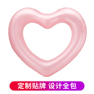 Flotador Inflable Personalizado en Forma de Corazón, 95x105cm, Color Rosa Sólido, para Adultos, Juegos Acuáticos - Product Image 5