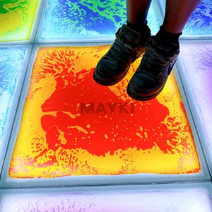 Équipement sensoriel interactif, couleurs vives RGB, tuiles liquides LED lumineuses, sol de danse sensible à la pression, <span class=keywords><strong>gel</strong></span> liquide - Product Image 4
