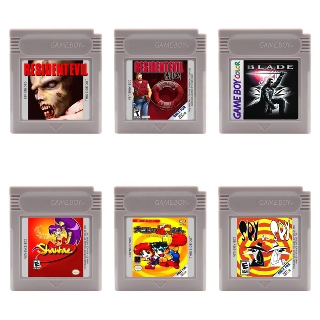 Resident Evil Gaiden Video Game Cartridge for GBC/GBA/SP Blade & Shantae Card Plastic Console