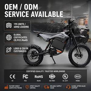 ผู้ผลิต OEM รถมอเตอร์ไซค์วิบาก F16 ระบบขับเคลื่อนกลาง 60V 30Ah ขายส่งจากโรงงานโดยตรง รถออฟโรด CE F16 F16 - Product Image 4