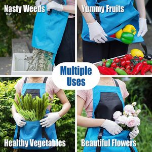 Delantal de jardinería para cosecha, tela Oxford impermeable, gran capacidad con liberación rápida para recolección de flores y vegetales del jardín - Product Image 4