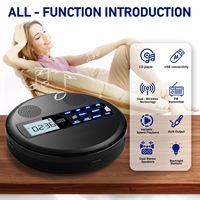 Lecteur CD portable mini, directement de l'usine, avec radio FM, Bluetooth, fente pour carte USB/TF, batterie rechargeable, design compact pour les voyages