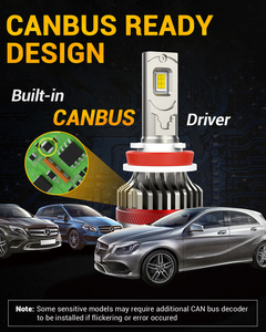 Ampoules <span class=keywords><strong>de</strong></span> phare LED haute puissance 180W 21600LM pour Audi A3 H1/H3/H4/H7/H8/H9/H11/9005/9006/9007 IP68 Étanche 6500K Faisceau blanc - Product Image 4