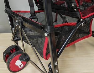 Cochecito portátil ligero con cesta de almacenamiento, carrito con frenos de dos ruedas con toldo grande, superventas - Product Image 4