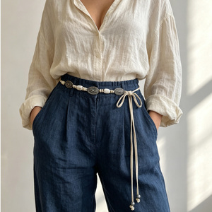 Chaîne de taille ethnique florale Bohème pour femme, ceinture rétro pour jupes et jeans, ceinture de robe unique de luxe, ceinture tendance <span class=keywords><strong>Bobo</strong></span> Y2K - Product Image 3