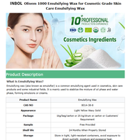 INBOL Olivem 1000 Cire émulsifiante de qualité cosmétique pour soins de la peau CAS 8014-38-8 Cire émulsifiante
