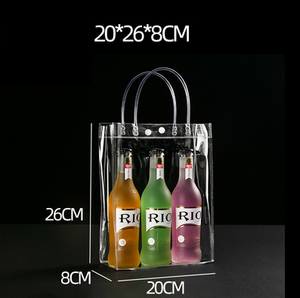 Groothandel Heldere Pvc Verpakking Reizen Boodschappentas Op Maat Logo Kleine Grote Pvc Transparante Draagtas - Product Image 5