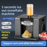 Machine à Glace Pilée Électrique Automatique, Broyeur à Glace Flocon de Neige, Appareil Maison DIY pour Glaçons Pilés et Granités
