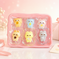 Mini jouets anti-stress en silicone à rebond lent, en forme d'animaux, avec bords ondulés, pour soulager le stress, à partir de 14 ans