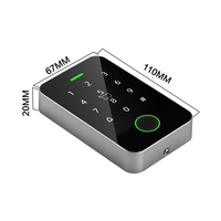 Clavier à commande tactile avec voyants lumineux, lecteur de cartes RFID, lecteur de cartes à empreintes digitales sensible au toucher, contrôle d'accès par mot de passe