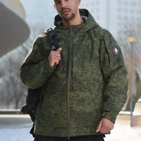 Ensemble de veste tactique pour hommes, réfléchissant la chaleur, camouflage, polyester/coton, imperméable, respirant, chaud, pour l'hiver (-20°C)
