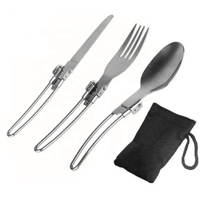 Ensemble <span class=keywords><strong>de</strong></span> <span class=keywords><strong>couverts</strong></span> pliables et détachables <span class=keywords><strong>en</strong></span> acier inoxydable <span class=keywords><strong>3</strong></span> <span class=keywords><strong>en</strong></span> <span class=keywords><strong>1</strong></span>, cuillère, fourchette, pour la <span class=keywords><strong>randonnée</strong></span>, la survie, le camping - Product Image 1