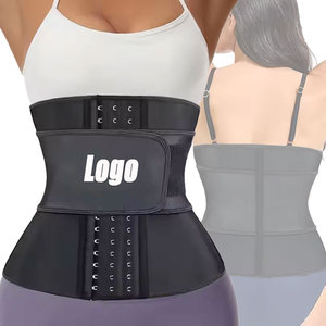 Ceinture de compression en latex pour femme, corset amincissant pour l'entraînement, gaine de contrôle du ventre pour la perte de poids, avec 9 baleines en acier - Product Image 6