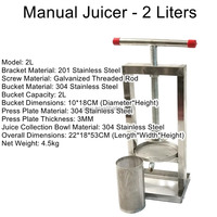 Presse manuelle en acier inoxydable pour fruits et vins, pour cidre de pomme, raisin, pressage de résidus, machine à presser les graines, les noix, le miel, pour la fabrication de bière artisanale