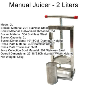 <span class=keywords><strong>Presse</strong></span> manuelle en acier inoxydable pour fruits et vins, pour cidre de <span class=keywords><strong>pomme</strong></span>, raisin, pressage de résidus, machine à presser les graines, les noix, le miel, pour la fabrication de bière artisanale - Product Image 3