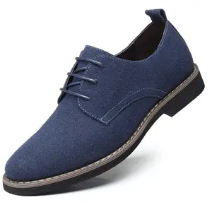 Men's Leather Shoes Spring And Autumn Frosted Leather Casual British Style Oversized Suede Men's Formal Shoes